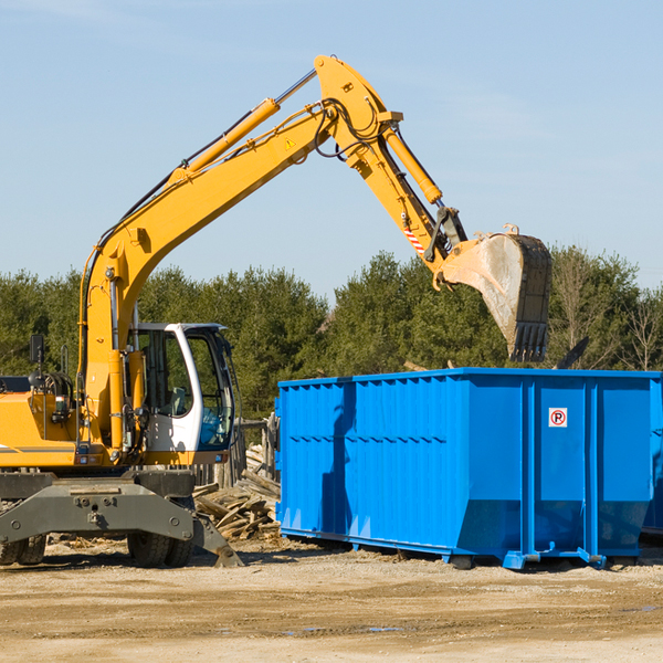 are there any restrictions on where a residential dumpster can be placed in Glenville